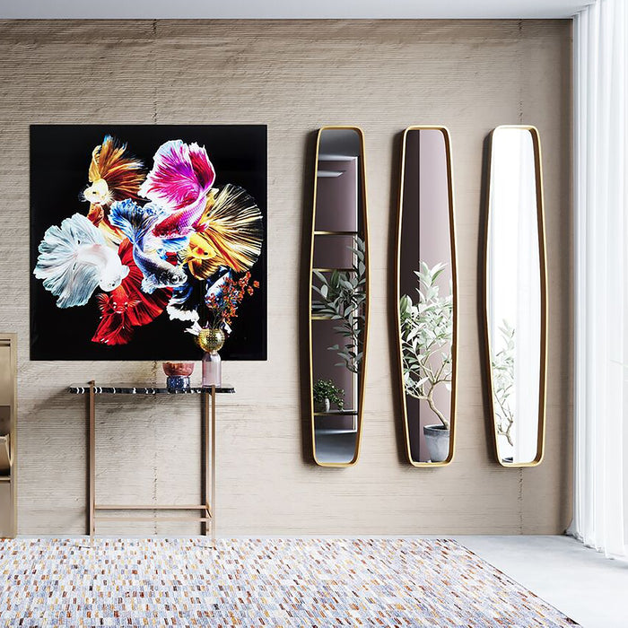 Spiegel Clip 177x32cm messing Kare Design