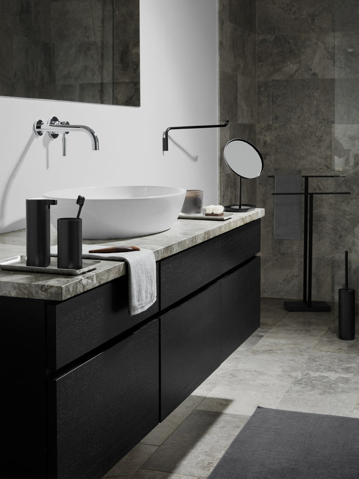 Menoto Toiletbutler 2rollen | Zwart | Staal