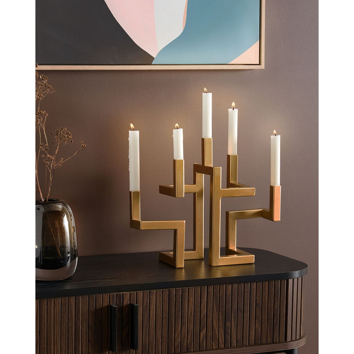 Beliani - RAPOSO - Kaarshouder - Goud - IJzer