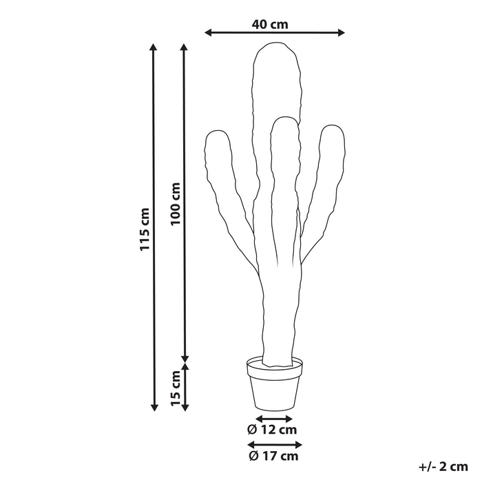 Beliani - MAROCCO CEREUS - Kunstplant - Groen - 115 cm - Kunststof