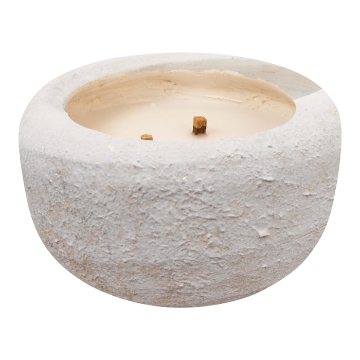 PTMD Gabor Cream Cement Outdoor Candle L