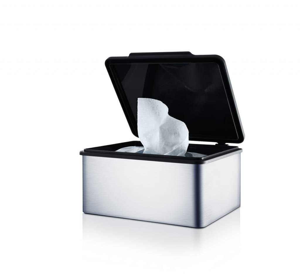 Menoto Houder Vochtige Doekjes | Grijs | Staal