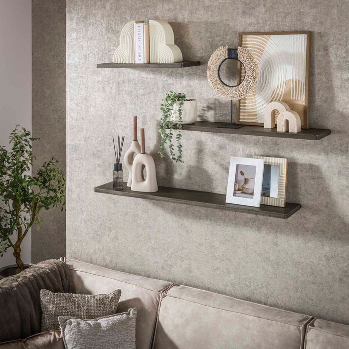 Fraaai Nowi wandschap set van 3 - brons antiek