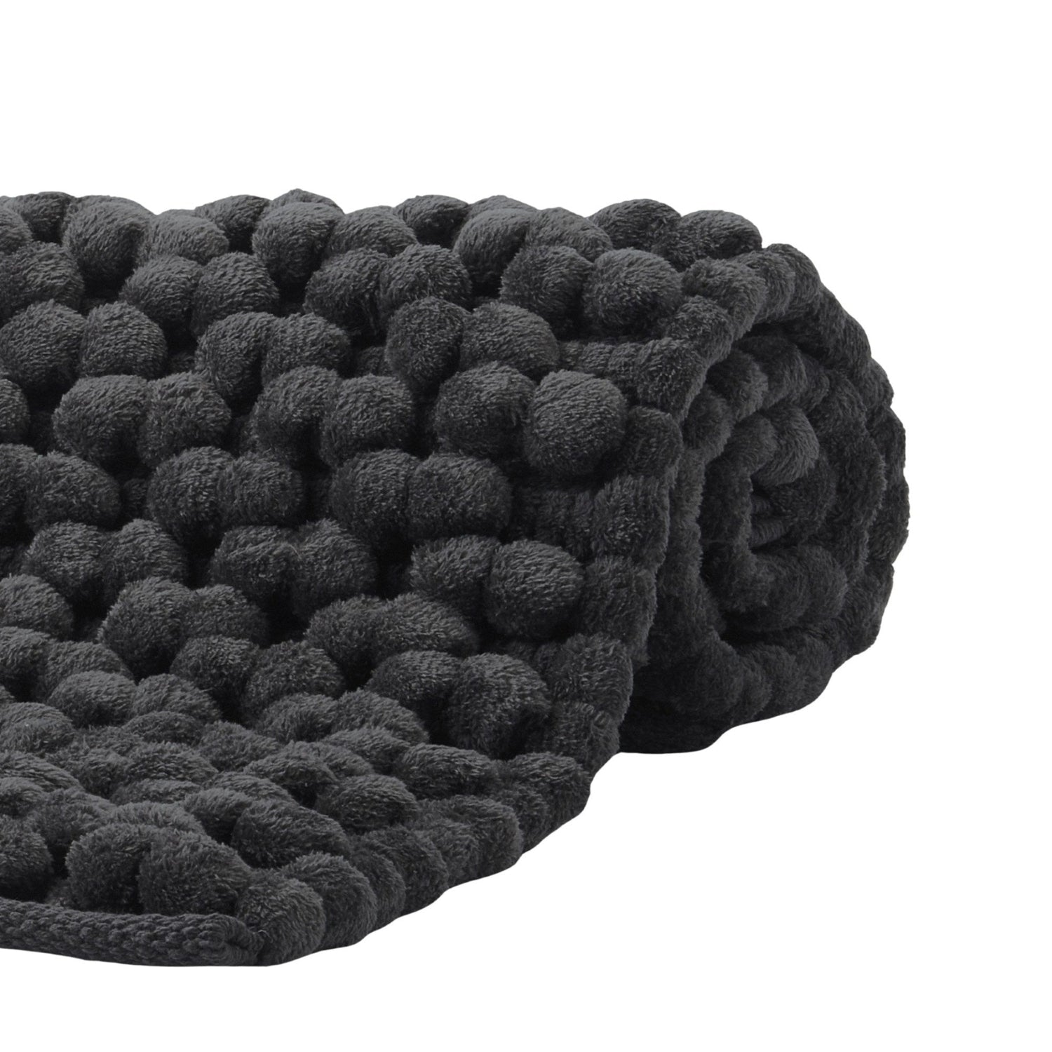 Nomad Badmat Slate | 70 x 120 cm | Zwart | Grijs | Katoen | Polyester