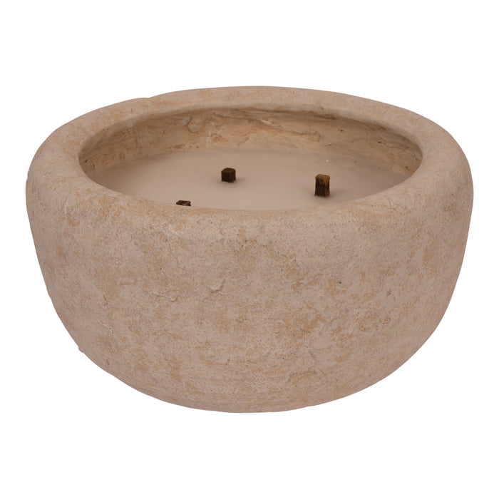 PTMD Gabor Brown Cement Outdoor Candle XL