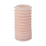 3x Present Time Pillar candle Layered Circles large soft pink