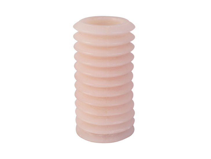 3x Present Time Pillar candle Layered Circles large soft pink