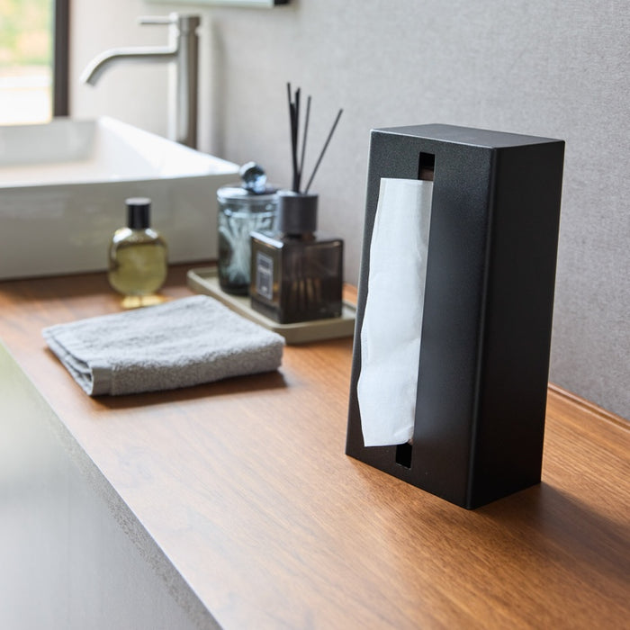 Yamazaki Vertical Tissuebox - Tower - Zwart