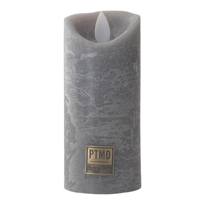 PTMD - 5 delige Led kaarsen set - RUSTIC SUEDE GREY- echte wax - be...