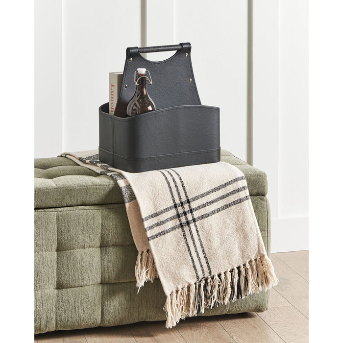 Beliani - URUK - Opbergmand - Grafietgrijs - Kunstleer