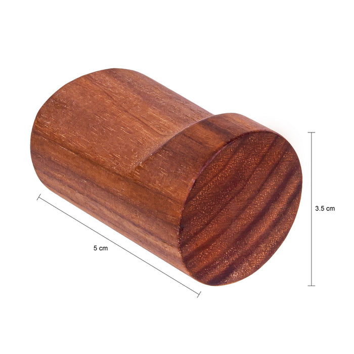 QUVIO Wandkapstok - Hout - donkerbruin - Set van 4