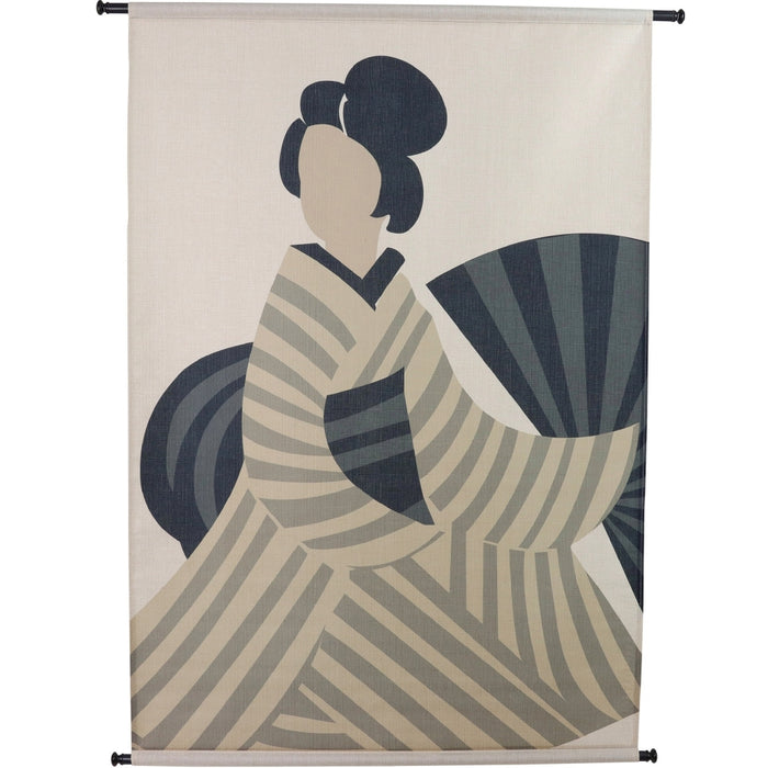 HD Collection Wandkleed Japandi -  - Polyester - 105x136x0cm (BxHxD)