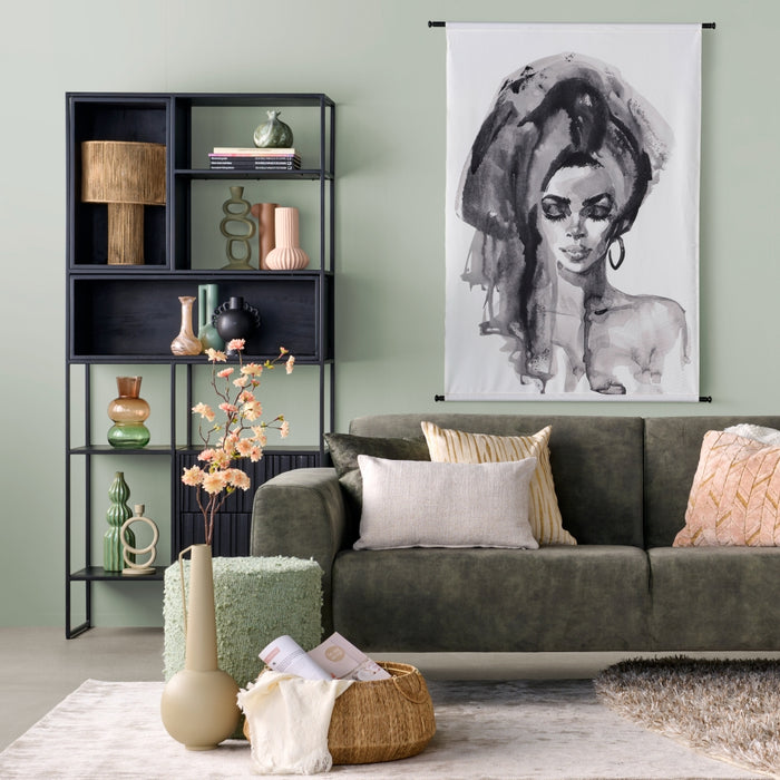 HD Collection Wandkleed Vrouw -  - Fluweel - 105x136x0cm (BxHxD)