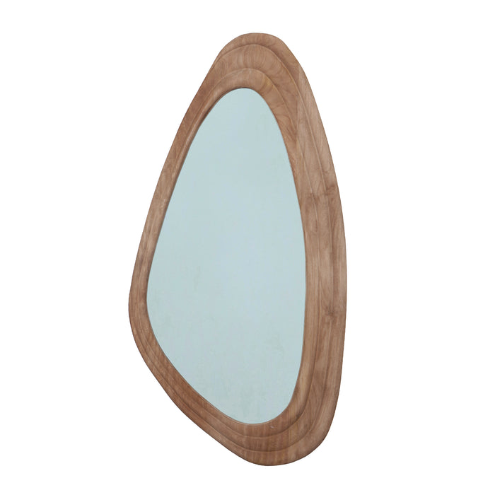 PTMD Santin Natural Mango Wood Organic Triangle Mirror