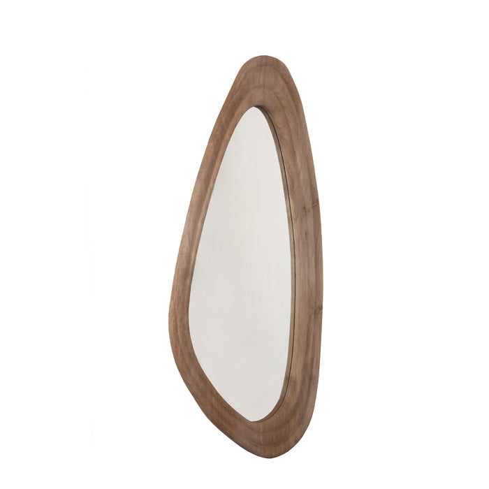 PTMD Santin Natural Mango Wood Organic Triangle Mirror
