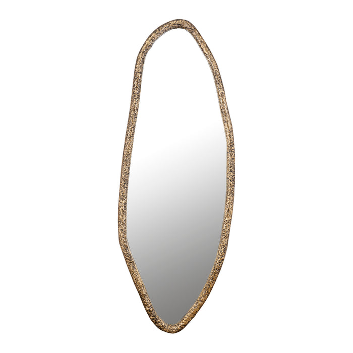 PTMD Paislie Brass Organic Shaped Mirror Oval