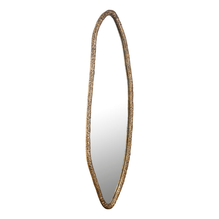 PTMD Paislie Brass Organic Shaped Mirror Oval