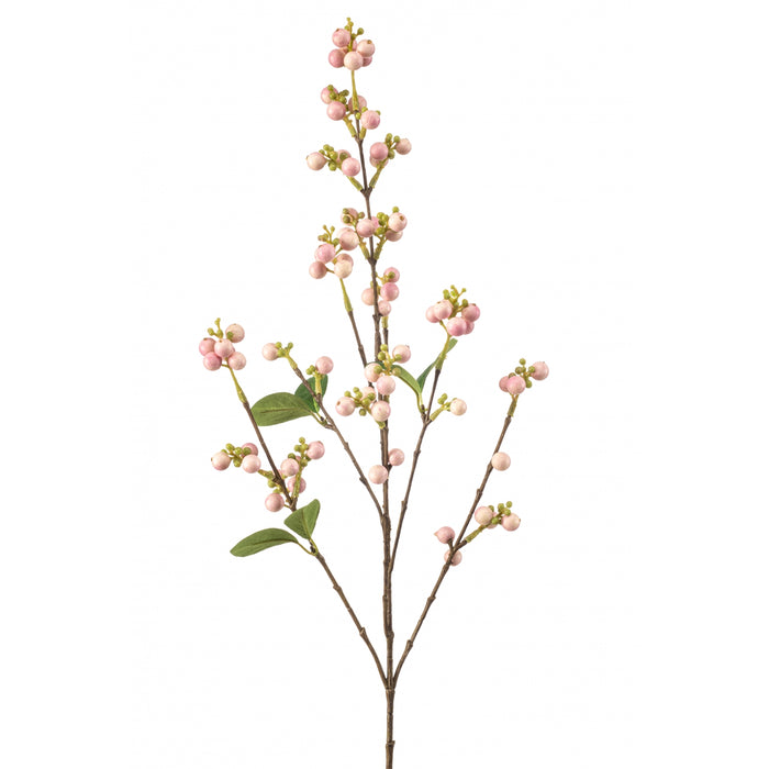 Fleurdirect Kunsttak Snowberry - Roze - Kunststof - 0x90x0cm (BxHxD)