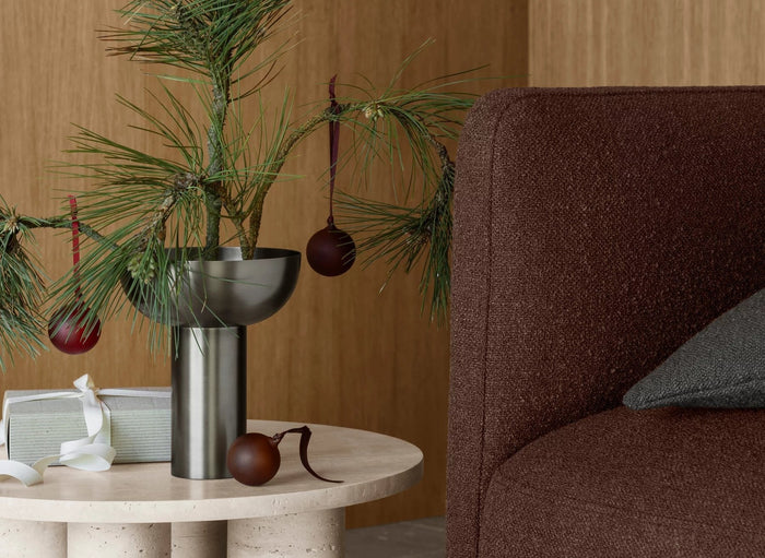 Miyabi Vaas Burned Metal Laag | Bruin | Staal