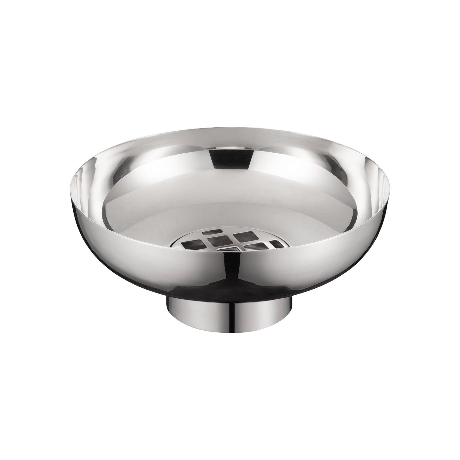 Miyabi Vaas Polished Laag | Grijs | Staal