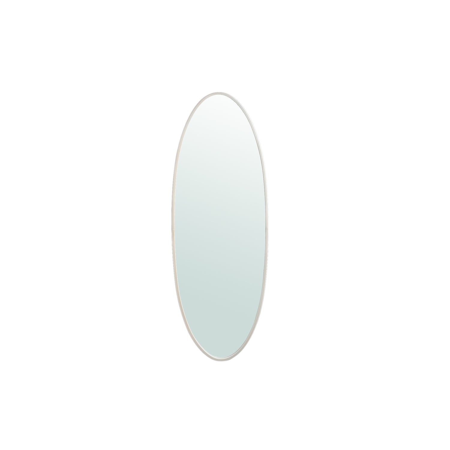 PTMD Serine White Steel Oval Mirror Small