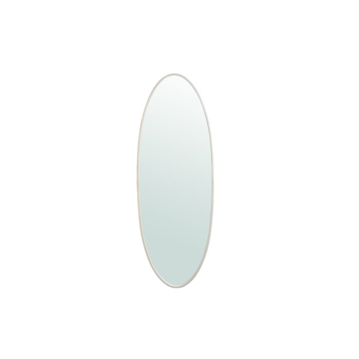 PTMD Serine White Steel Oval Mirror Small