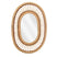 Mica Decorations Wandspiegel - L59 x B40 x H3 cm - Rotan - Lichtbruin
