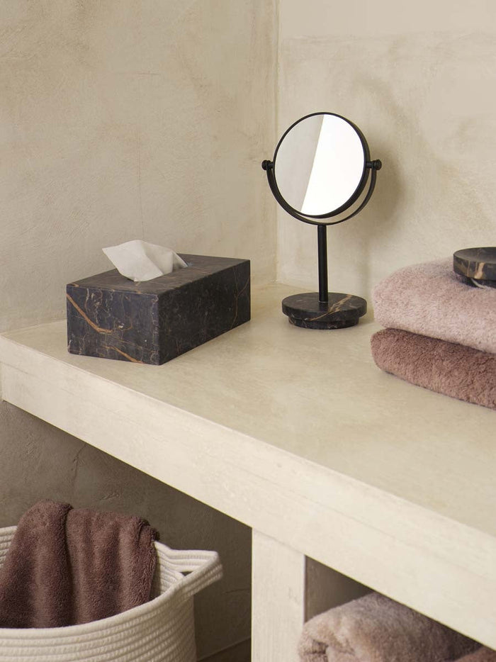 Porto Tissuehouder Black | Zwart | Grijs | Natuursteen