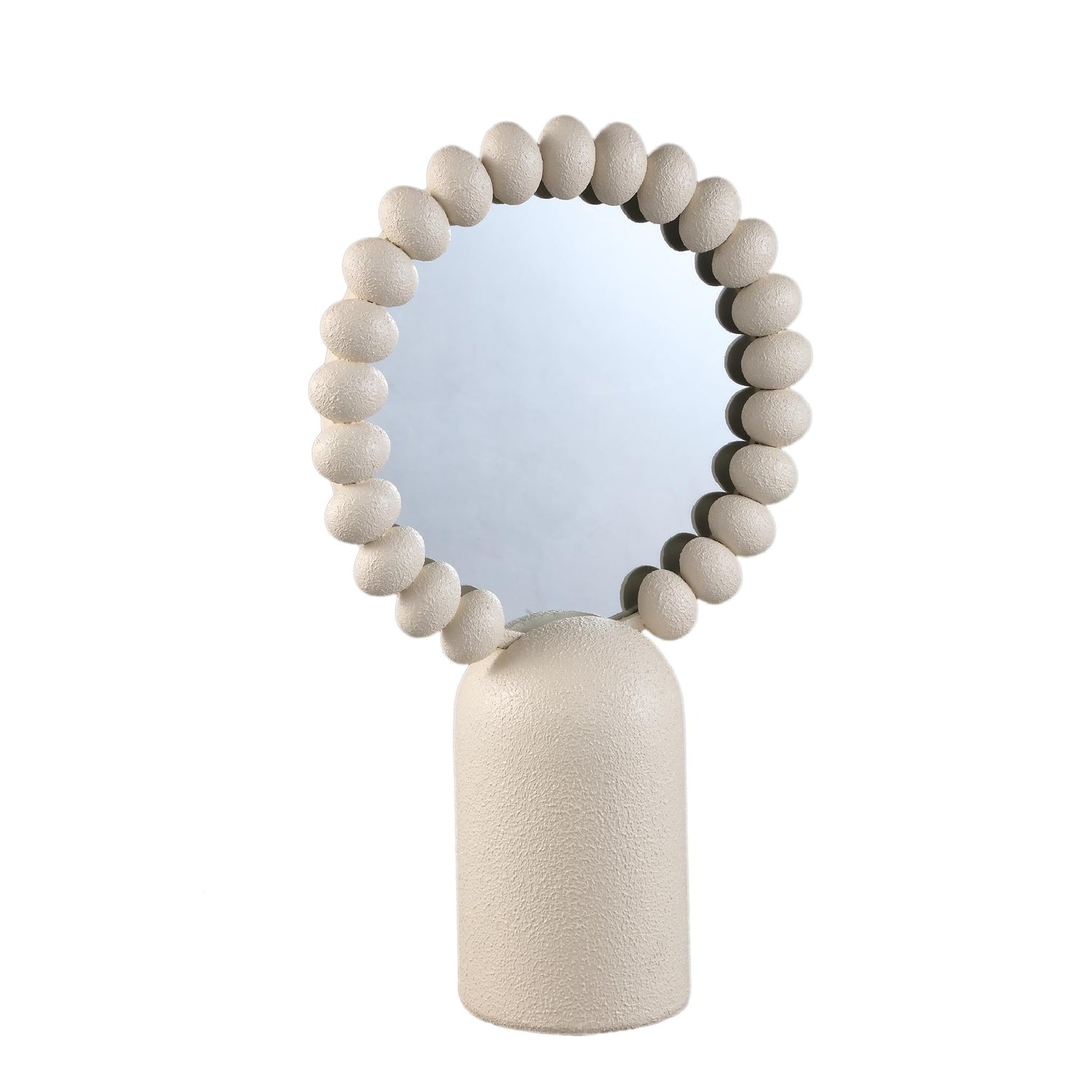 PTMD Spiegel Danae - 28x13x48 cm - Ijzer - Creme