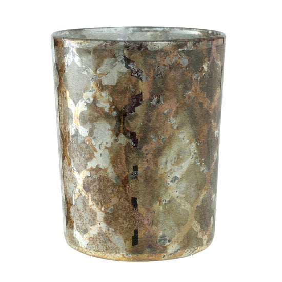 PTMD Malou Copper oxidised votive glass tealight S - set van 6