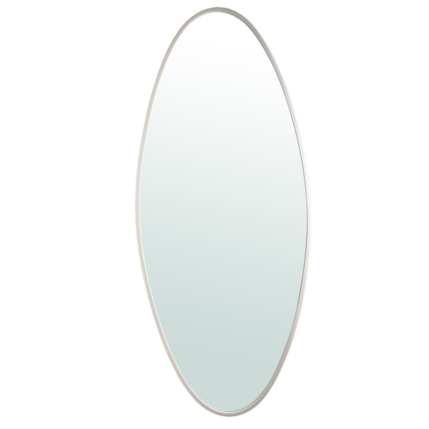 PTMD Serine White Steel Oval Mirror Large