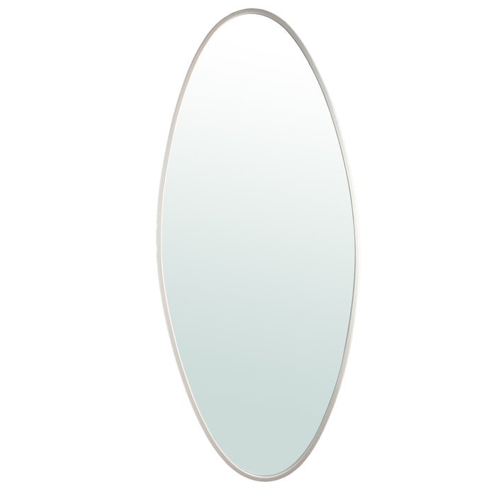 PTMD Serine White Steel Oval Mirror Large