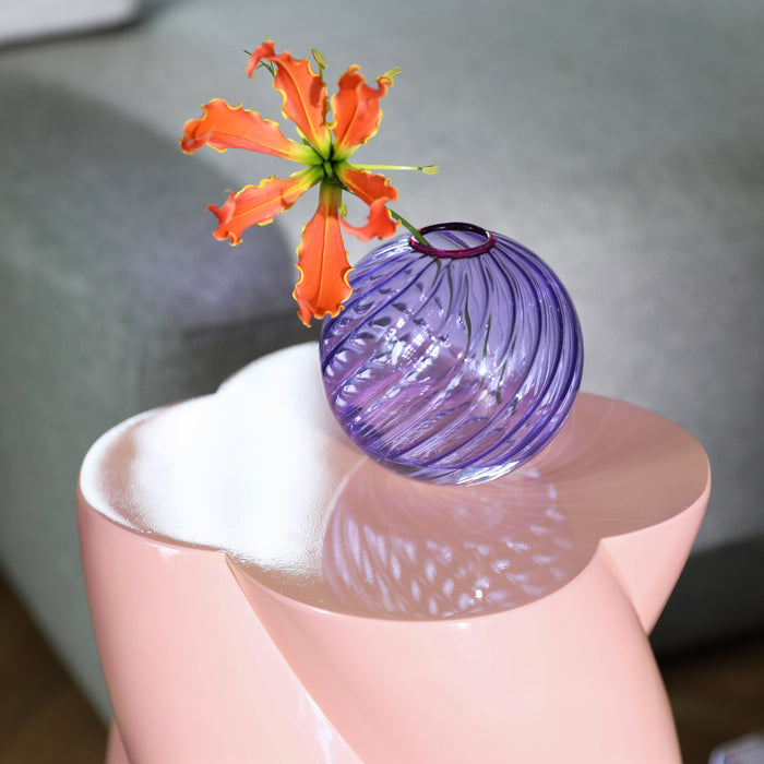 &k amsterdam Pillar Marshmallow Bijzettafel H 40 cm - Roze