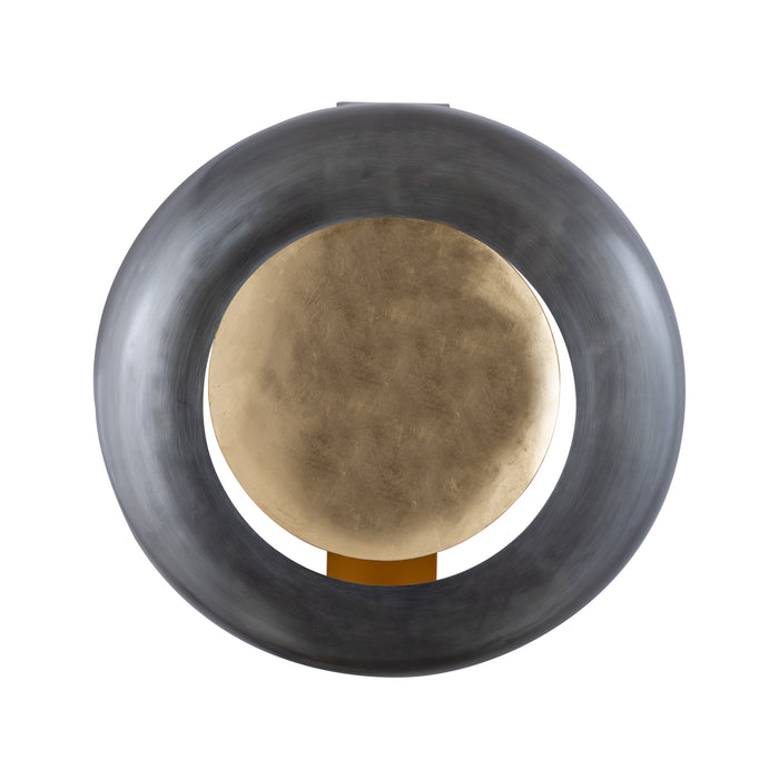 PTMD Prestyn Grey Iron Round Wall Stormlight L