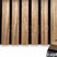 Adeqo   Akoestische panelen  Bruin Eiken 260 x 60 cm  3 zijdig