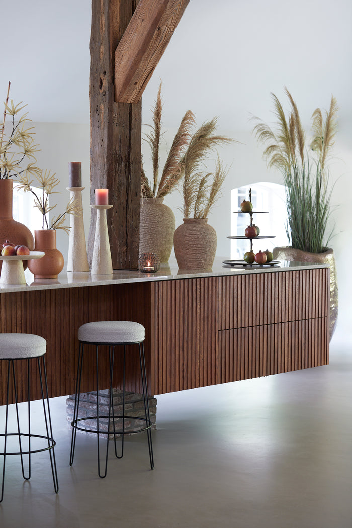 Light&living Kaarsenhouder 13x11,5x46 cm OTA zand+licht bruin gespi...