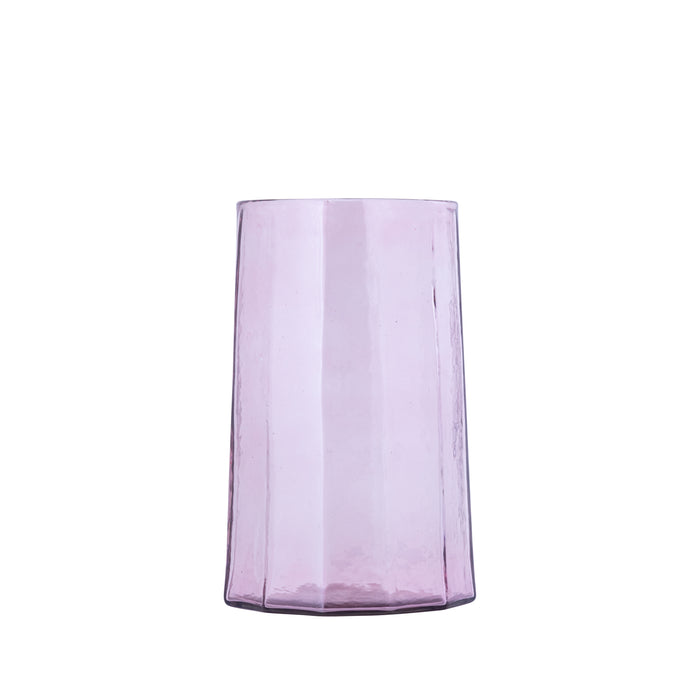 PTMD Pernella Pink Ribbed Glass Stormlight M