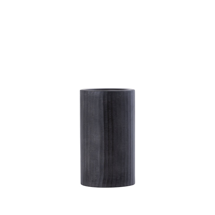 PTMD Jowad Graphite Alu Sheet Candle Holder Rib S