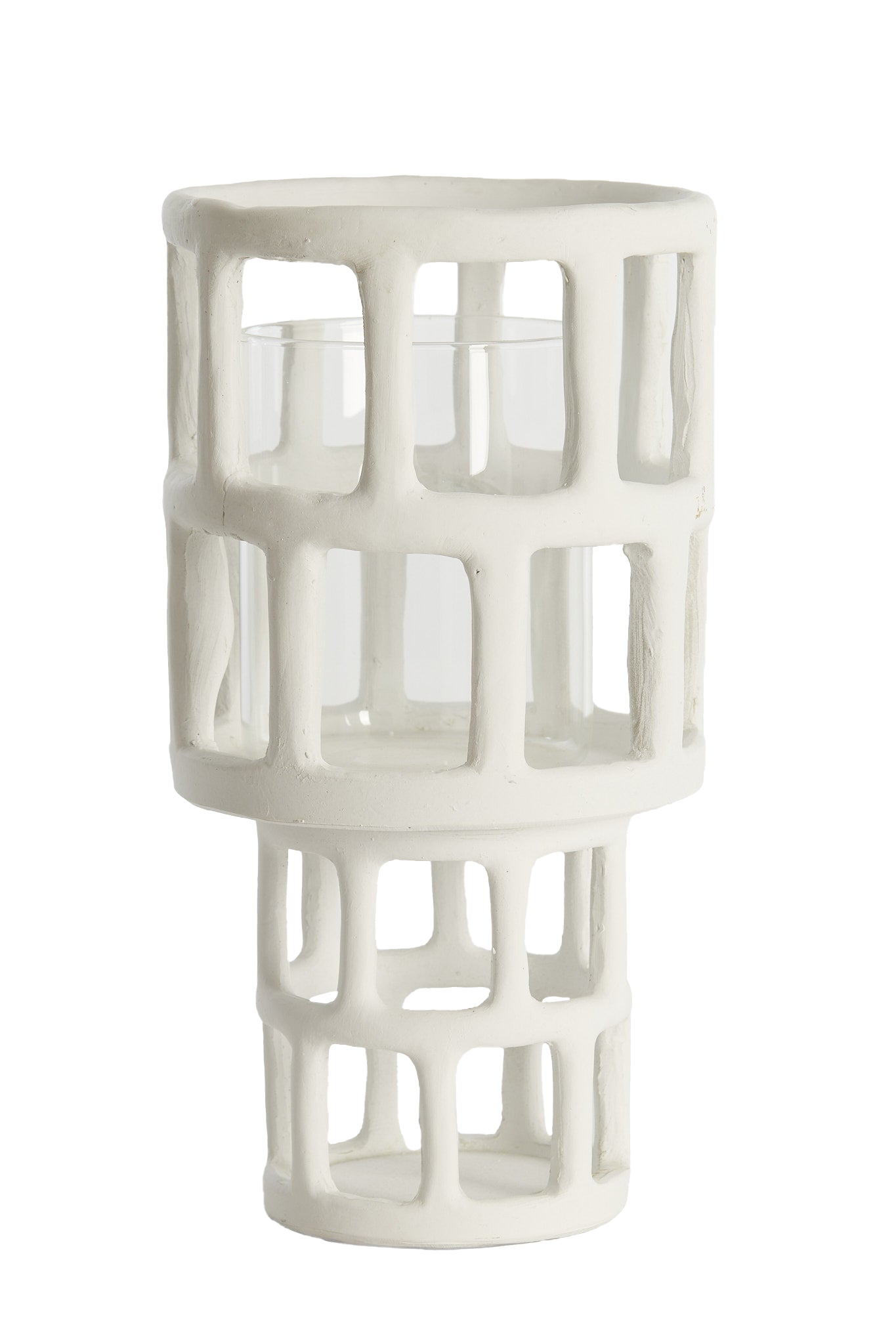 Light & Living - Windlicht ALIMOS - Ø18.5x34.5cm - Wit