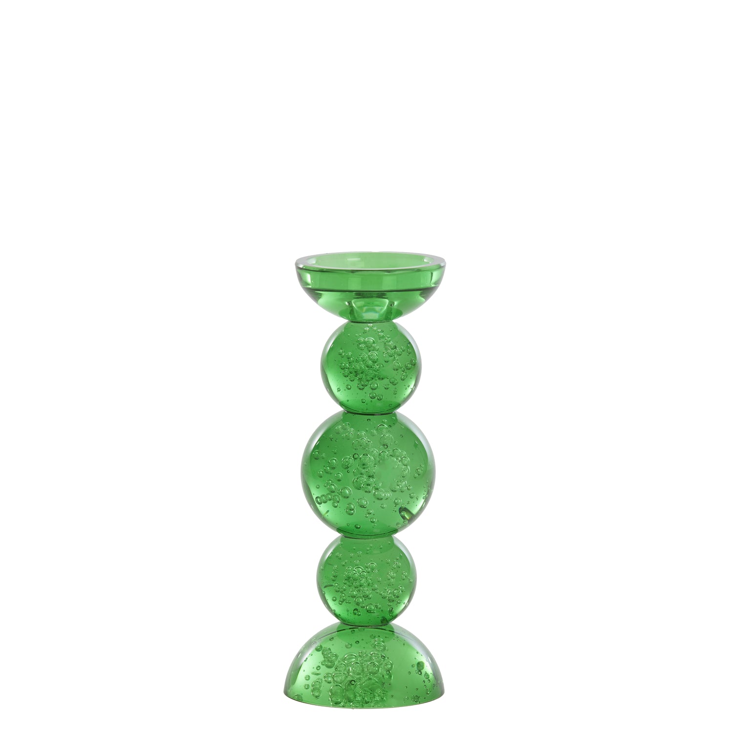 Light&living Kaarsenhouder Ø10x26,5 cm ITINGA glas bubbel groen