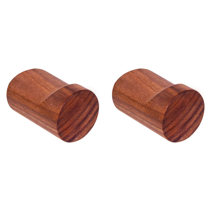 QUVIO Wandkapstok - Hout - donkerbruin - Set van 2