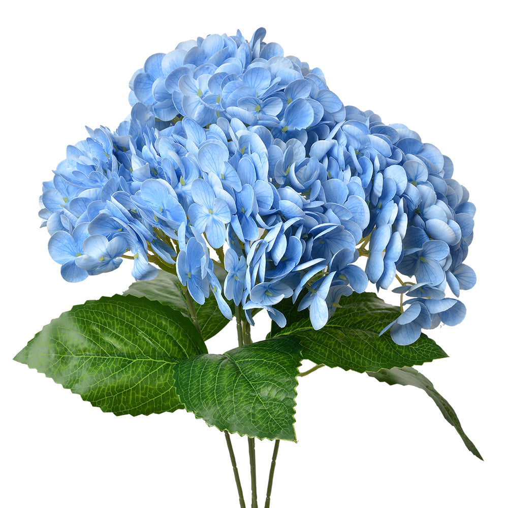 Clayre & Eef Kunstbloem Hortensia 45 cm Blauw Kunststof
