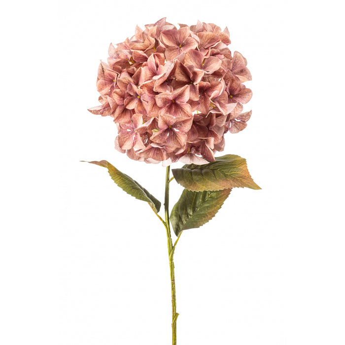 Fleurdirect Kunstbloem Hydrangea - Roze - Kunststof - 0x90x0cm (BxHxD)