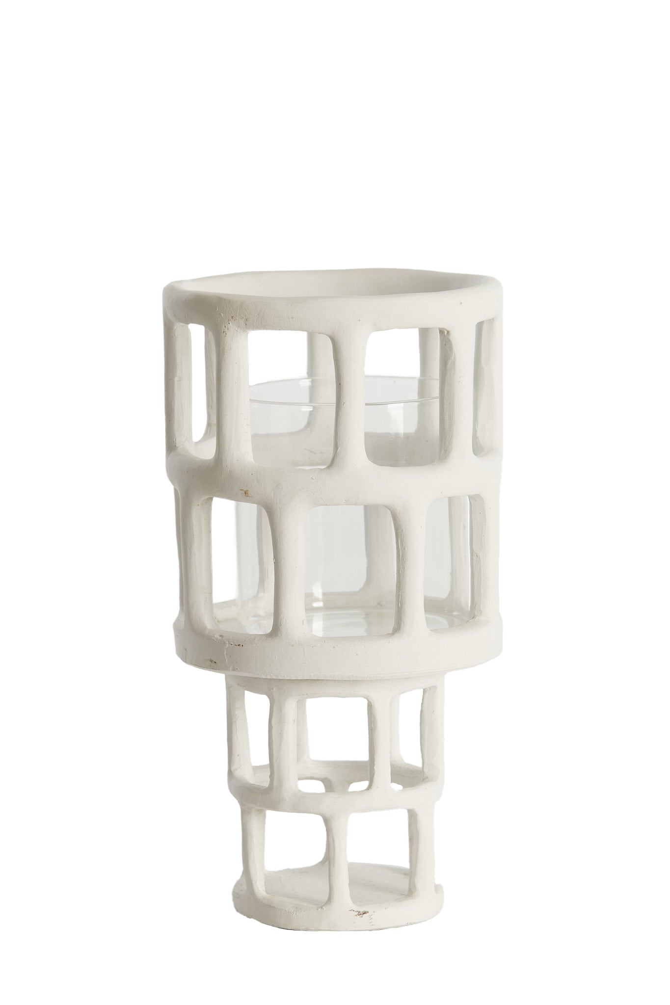 Light & Living - Windlicht ALIMOS - Ø15.5x28.5cm - Wit