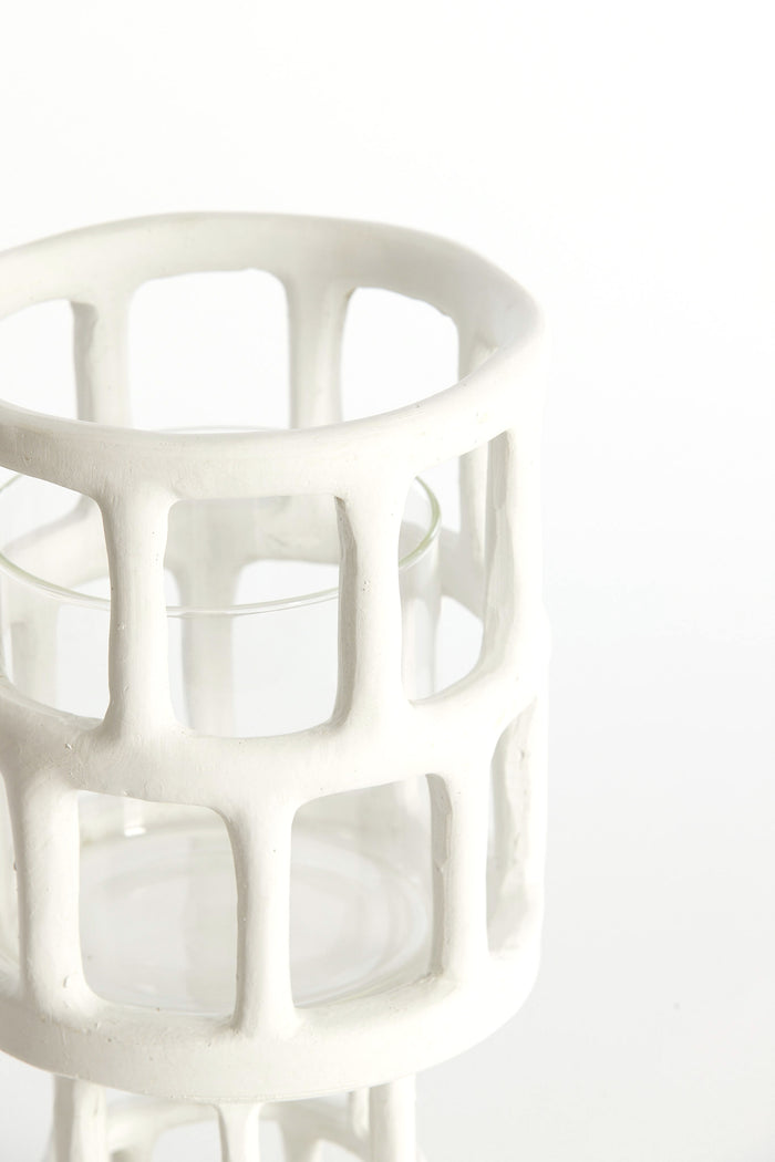 Light & Living - Windlicht ALIMOS - Ø15.5x28.5cm - Wit