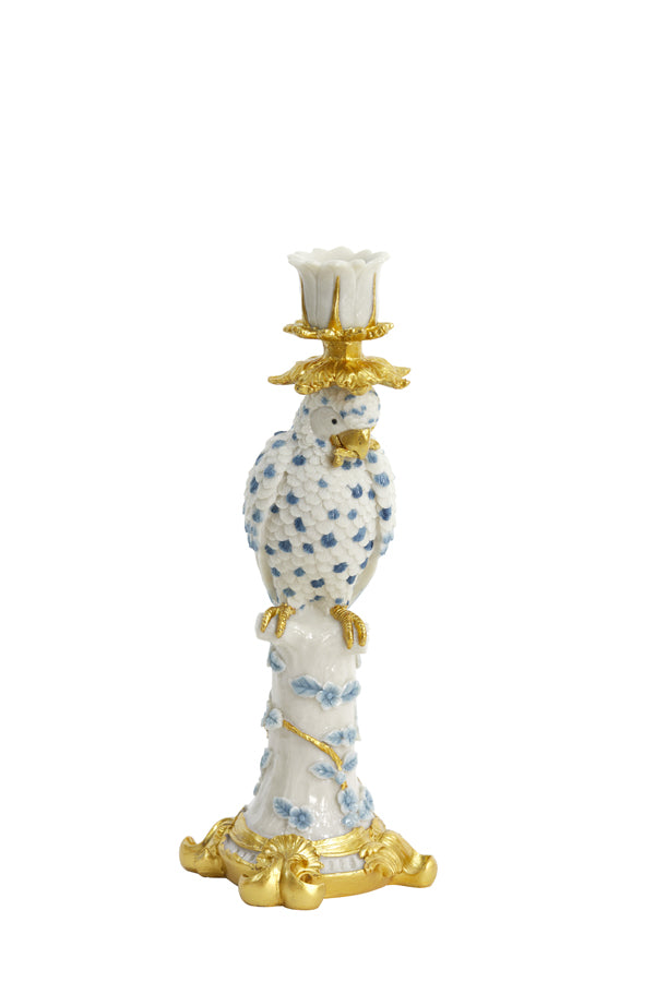 Light & Living Light&living D - Kandelaar 14,5x12x37 cm LORA blauw-wit