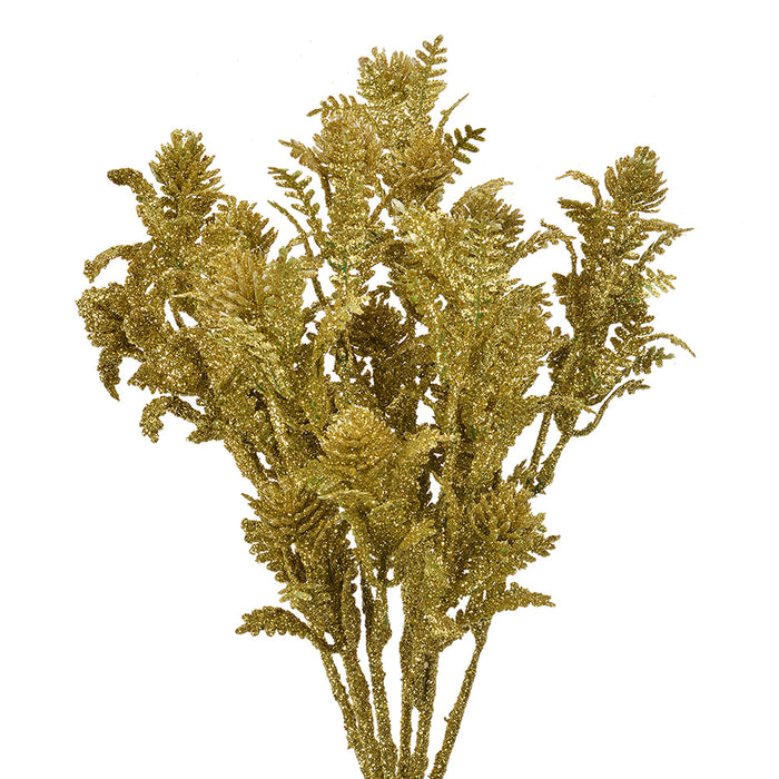 Clayre & Eef Kunstbloem 35 cm Goudkleurig Kunststof