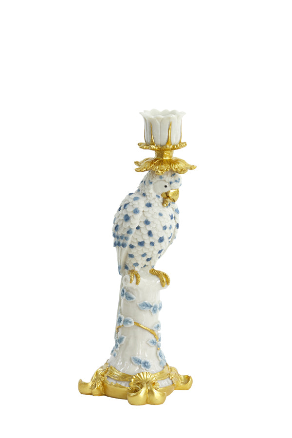 Light & Living Light&living D - Kandelaar 14,5x12x37 cm LORA blauw-wit