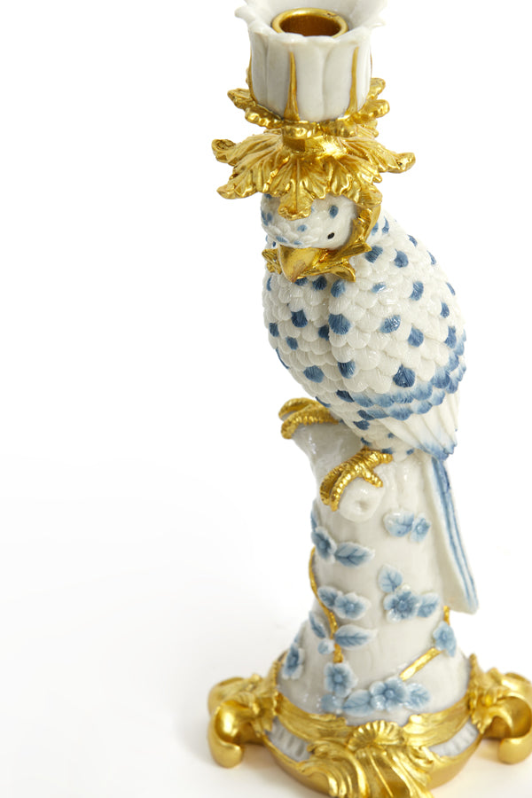 Light & Living Light&living D - Kandelaar 14,5x12x37 cm LORA blauw-wit