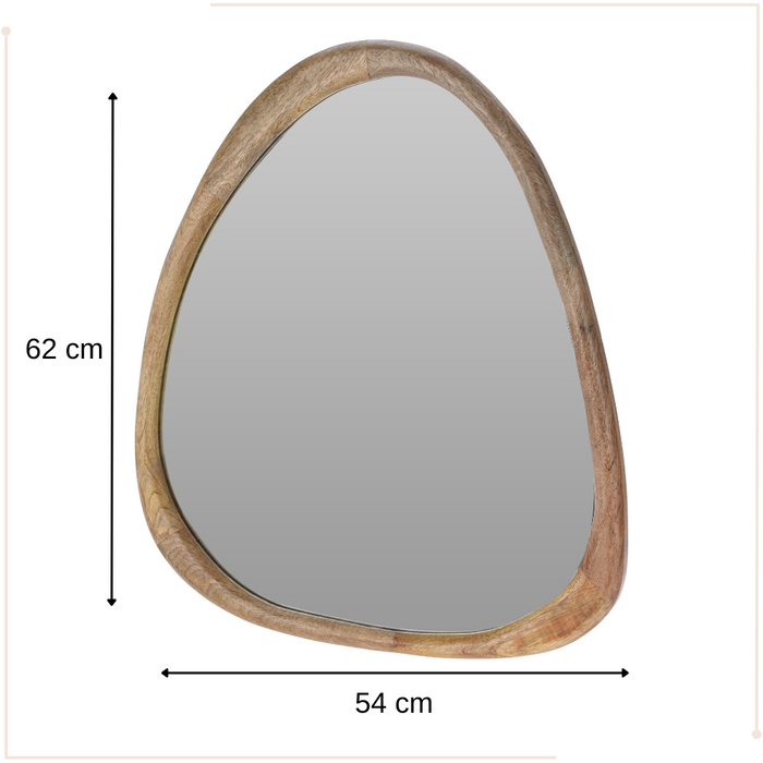 MISOU Wandspiegel Hout Organische Vorm Spiegel Badkamerspiegel Woon...